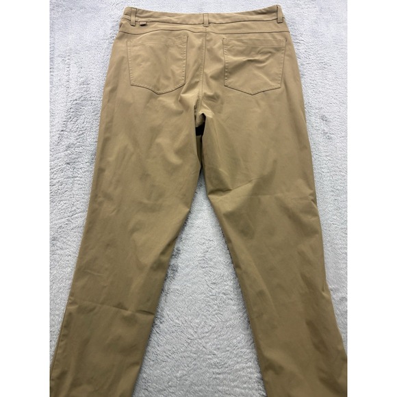 VRST Men's Slim Fit Performance Pants W35 L32 Tan Stretch Golf Athleisure - Picture 2 of 5